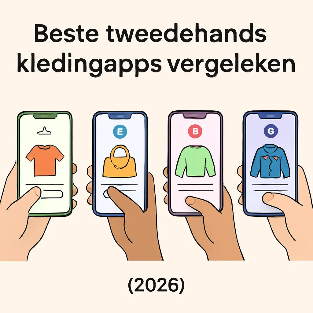Beste tweedehands kledingapps vergeleken (2026)